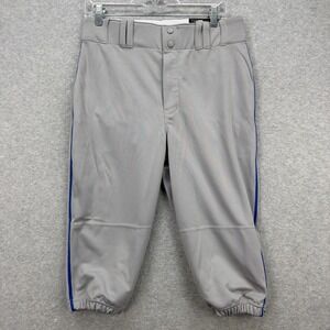 Champro Baseball Pants‎ Mens Adult Medium Gray Blue Stripe Short Knicker NEW